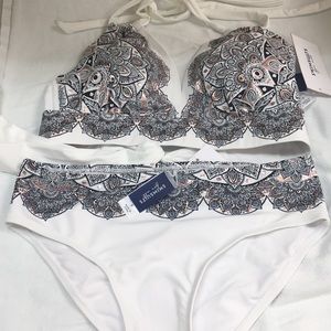 Swimsuits for All foil lace print bikini